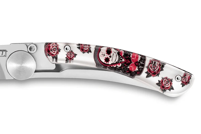 Couteau pliant Le Thiers Liner Lock Claude Dozorme décor cavalera 10,5cm