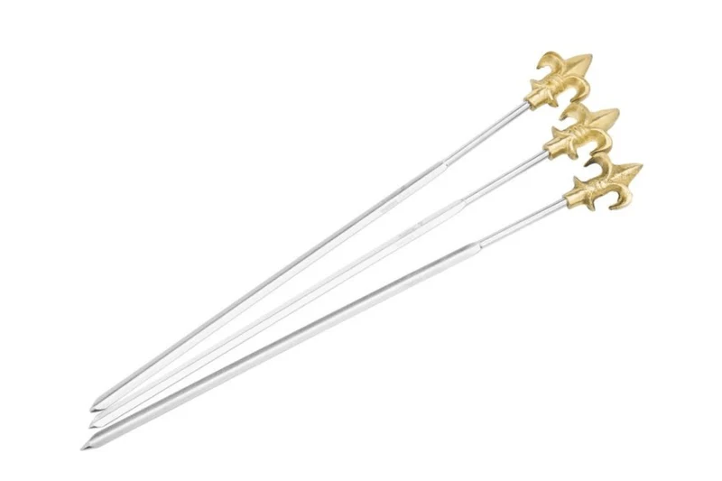 Set de 3 pics à brochettes "Lilie" Westmark en acier inox avec décors