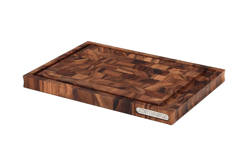Planche à découper Continenta en bois d'acacia mosaïque + rigole