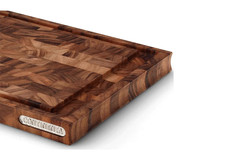 Planche à découper Continenta en bois d'acacia mosaïque + rigole