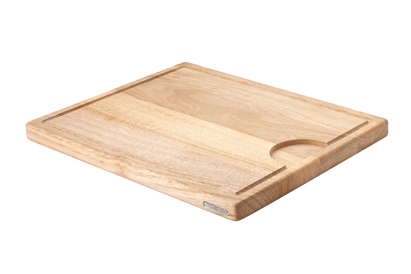 Planche à découper Continenta en bois d'hévéa + rigole