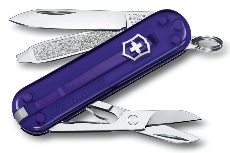 Couteau suisse Victorinox Classic SD Colors Translucide Persian Indigo 58mm 7 fonctions