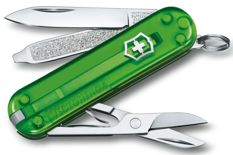 Couteau suisse Victorinox Classic SD Colors Translucide Green Tea 58mm 7 fonctions