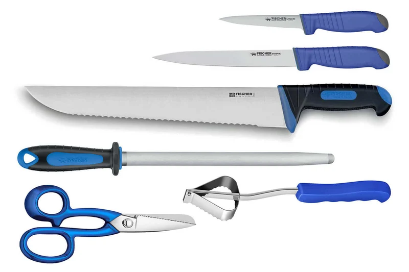 Mallette de poissonnier Fischer 6 couteaux et accessoires