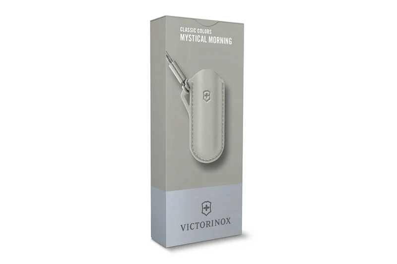 Etui cuir gris Victorinox Mystical Morning pour couteaux suisses 7cm