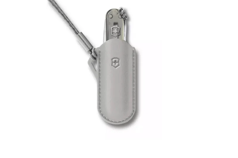 Etui cuir gris Victorinox Mystical Morning pour couteaux suisses 7cm