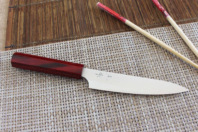 Couteau universel japonais artisanal Kei Kobayashi SG2 Heptagone 15cm