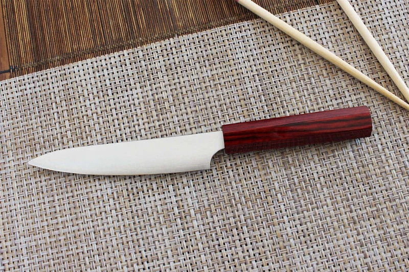 Couteau universel japonais artisanal Kei Kobayashi SG2 Heptagone 15cm
