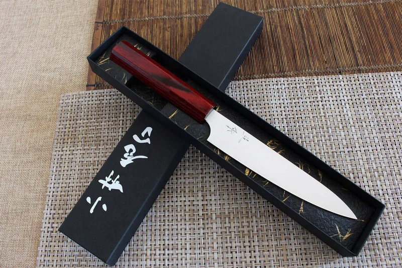 Couteau universel japonais artisanal Kei Kobayashi SG2 Heptagone 15cm