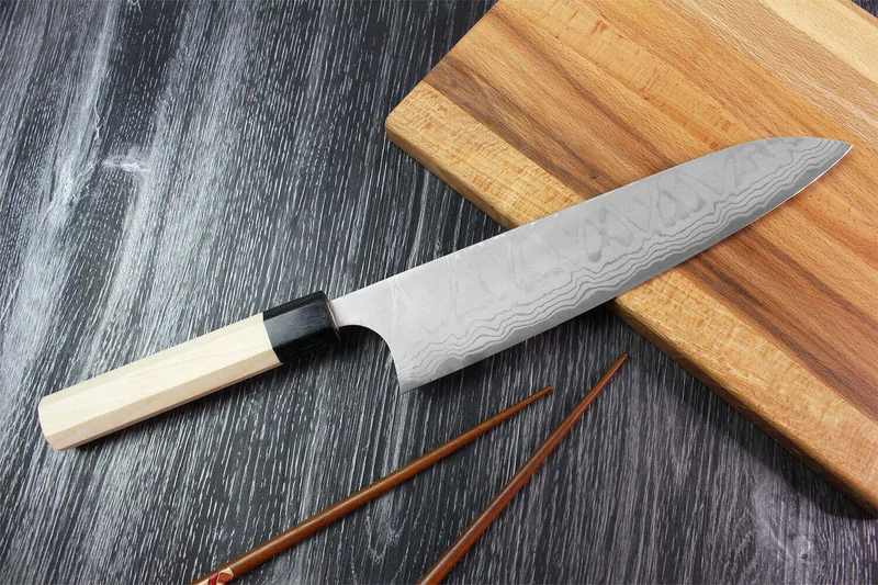 Couteau de chef japonais artisanal Masakage Shimo 24cm Shirogami