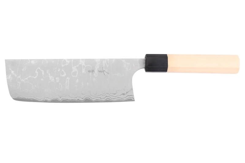 Couteau nakiri japonais artisanal Masakage Shimo 16,5cm Shirogami