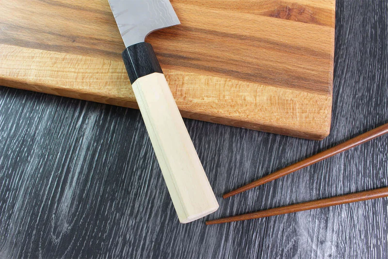 Couteau santoku japonais artisanal Masakage Shimo 17cm Shirogami