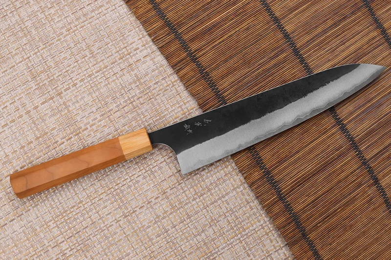 Couteau de chef japonais artisanal Yoshimi Kato AS Brut 24cm