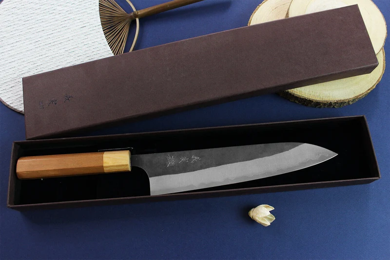 Couteau de chef japonais artisanal Yoshimi Kato AS Brut 21cm