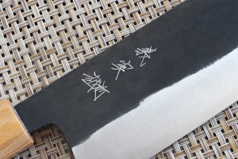 Couteau nakiri japonais artisanal Yoshimi Kato AS Brut 16,5cm