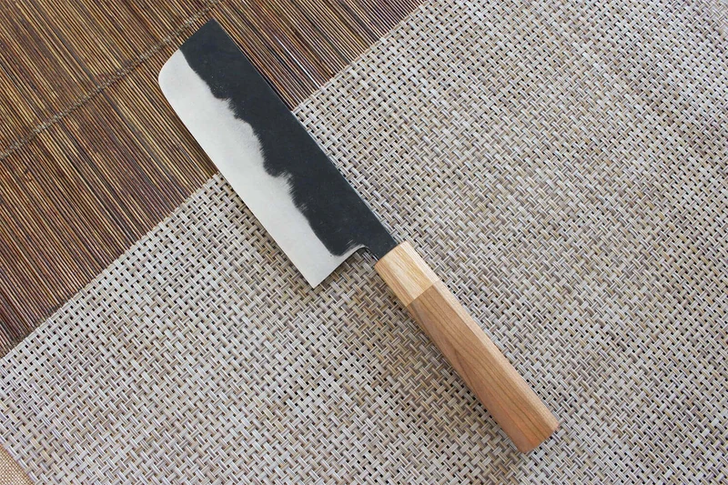Couteau nakiri japonais artisanal Yoshimi Kato AS Brut 16,5cm