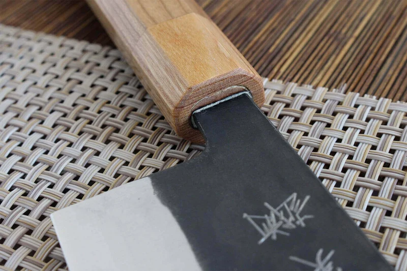 Couteau nakiri japonais artisanal Yoshimi Kato AS Brut 16,5cm