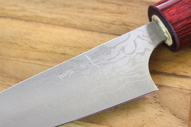 Couteau d'office japonais artisanal Masakage Kiri 7,5cm damas 49 couches