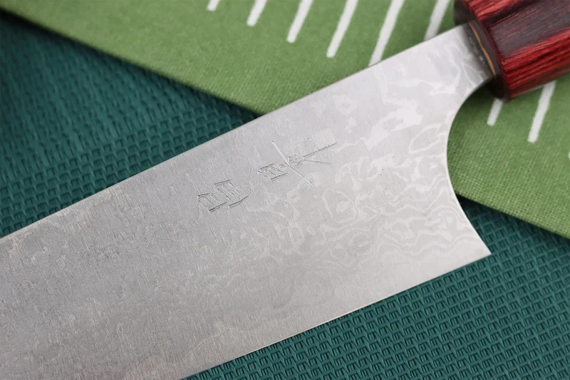 Couteau de chef japonais artisanal Masakage Kiri 18cm damas 49 couches