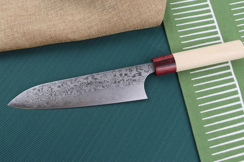 Couteau de chef japonais artisanal Masakage Kiri 18cm damas 49 couches