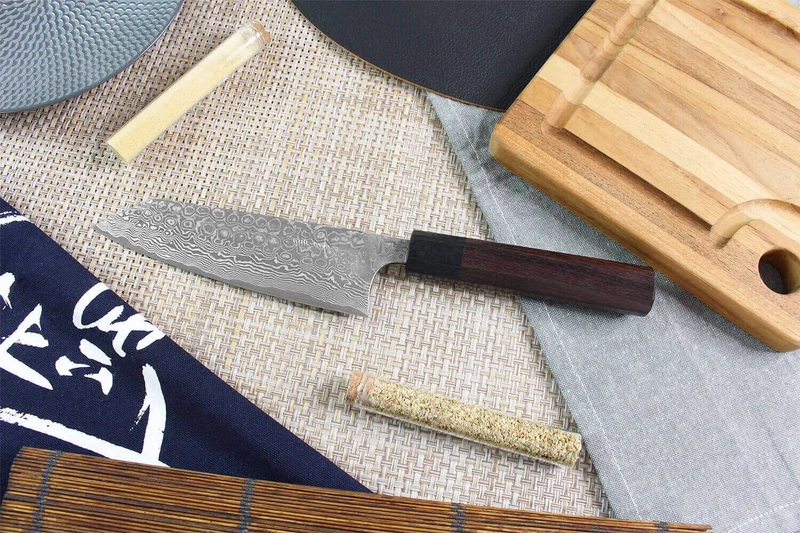 Couteau bunka japonais artisanal Masakage Kumo 16,5cm damas 63 couches