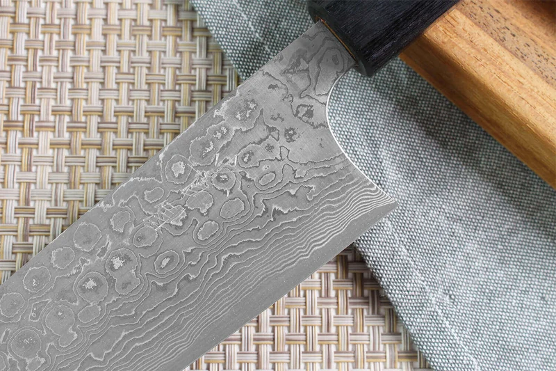 Couteau bunka japonais artisanal Masakage Kumo 16,5cm damas 63 couches
