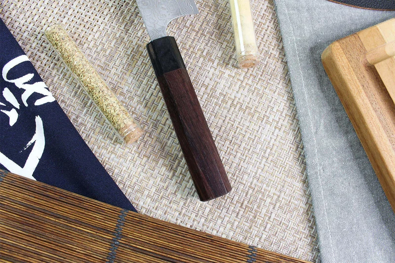 Couteau bunka japonais artisanal Masakage Kumo 16,5cm damas 63 couches