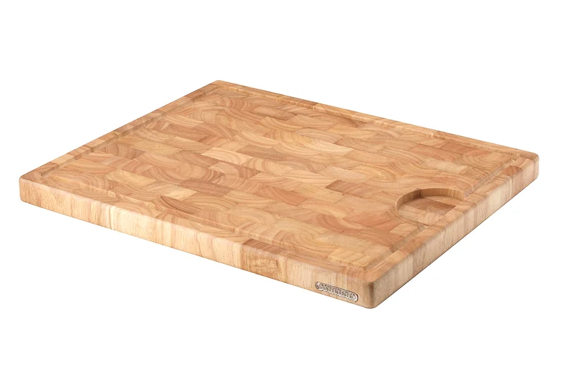 Planche à découper Continenta bois d'hévéa effet mosaique avec rigole