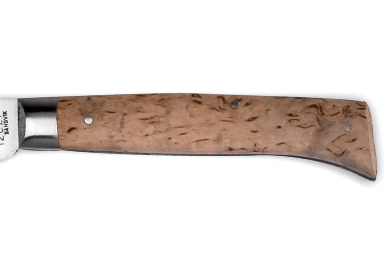 Couteau pliant Au Sabot L'Alpin acier Sandvik manche bouleau 10cm