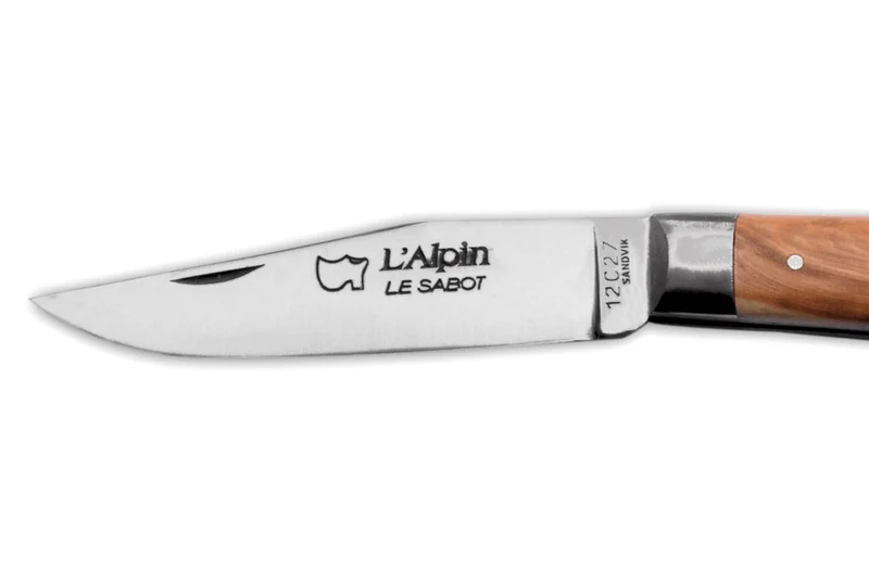Couteau pliant AU SABOT L'Alpin acier Sandvik manche en genévrier 10cm
