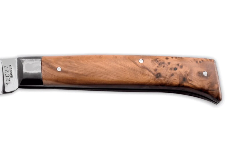 Couteau pliant AU SABOT L'Alpin acier Sandvik manche en genévrier 10cm