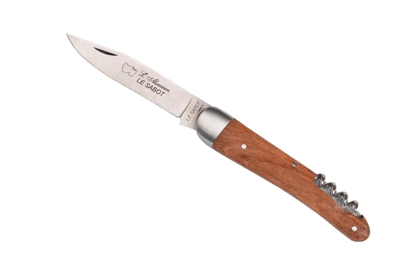Couteau pliant Au Sabot L'Alsacien manche kotibé tire-bouchon 10cm