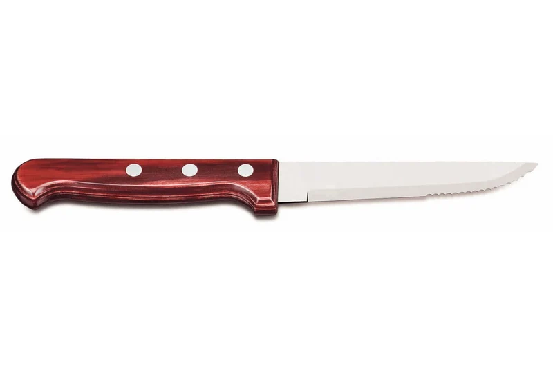 Set de 12 couteaux à steak Tramontina Gaucho lame 13cm manche rouge