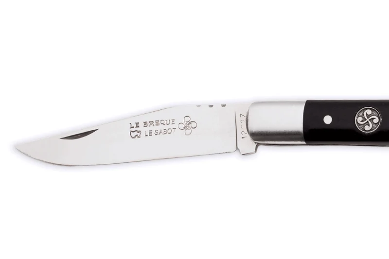 Couteau pliant Au Sabot Le Basque acier Sandvik manche ébène 11cm