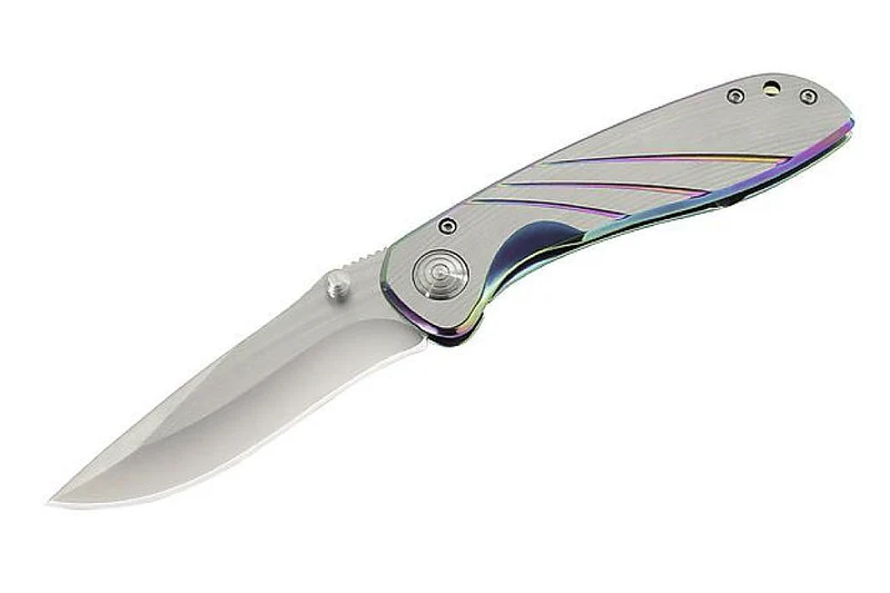 Couteau pliant Herbertz 200011 manche arc-en-ciel en acier 11cm