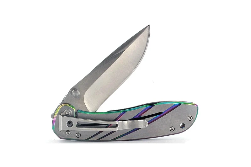 Couteau pliant Herbertz 200011 manche arc-en-ciel en acier 11cm