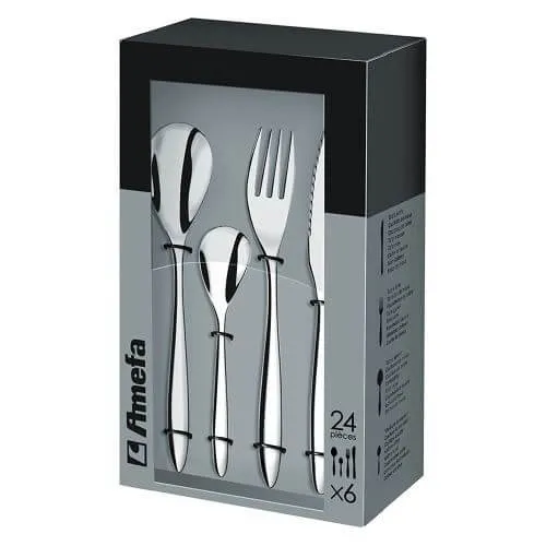 Ménagère 24 couverts de table Amefa Bongo inox 18/0