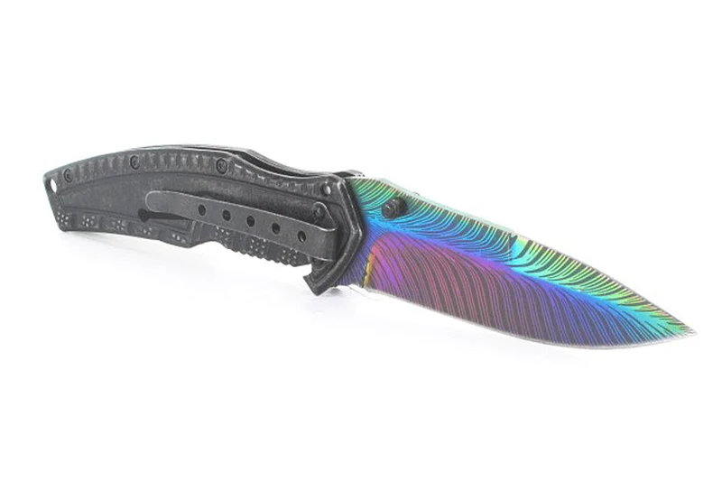 Couteau pliant Herbertz 579512 arc-en-ciel manche acier/G10 12cm