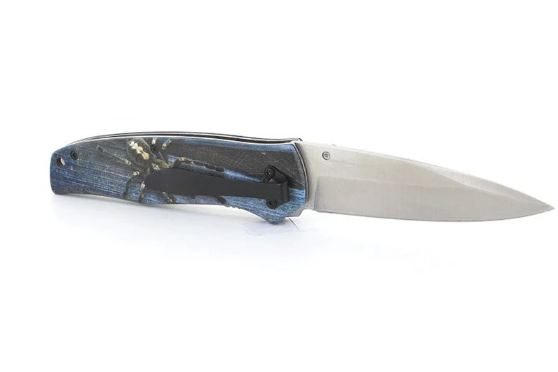 Couteau pliant Herbertz n°575412 tout inox manche 12cm décor araignée
