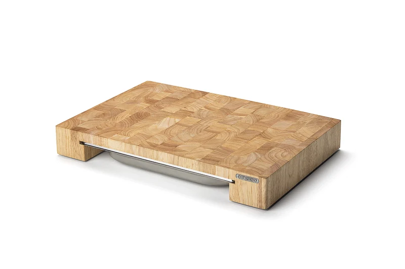 Planche à découper Continenta en bois 48x32,5x6cm + bac inox
