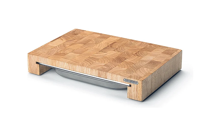 Planche à découper Continenta en bois 39x27x6cm + bac inox