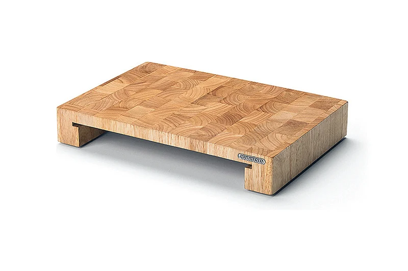 Planche à découper Continenta en bois 39x27x6cm + bac inox