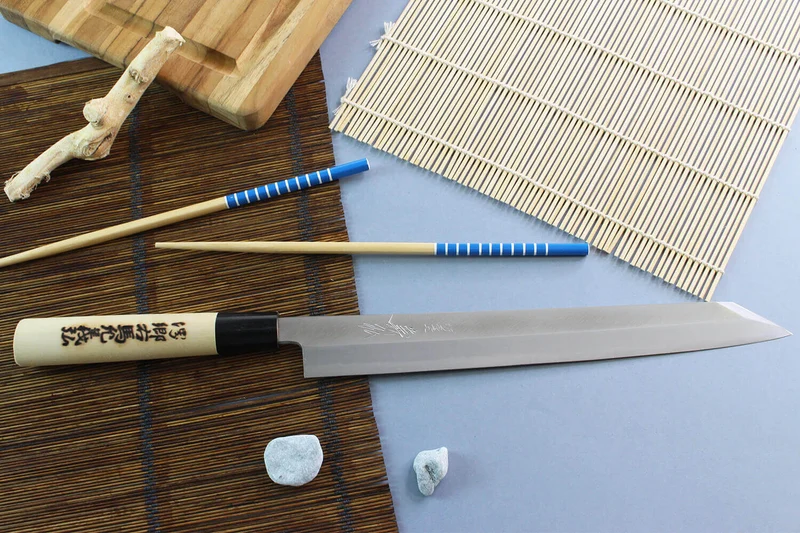Couteau yanagiba kiritsuke japonais artisanal Yoshihiro Jyosaku White 2 steel 27cm
