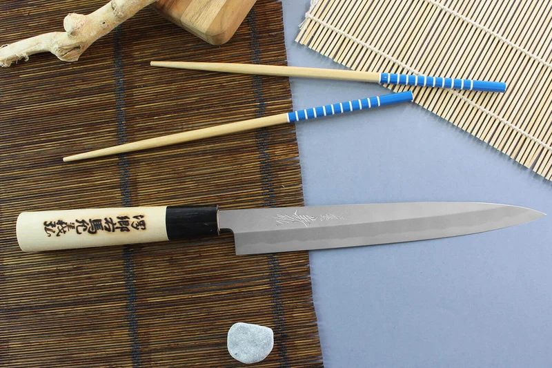 Couteau yanagiba japonais artisanal Yoshihiro Jyosaku White 2 steel