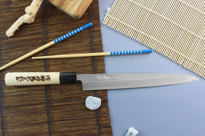 Couteau yanagiba japonais artisanal Yoshihiro Jyosaku White 2 steel