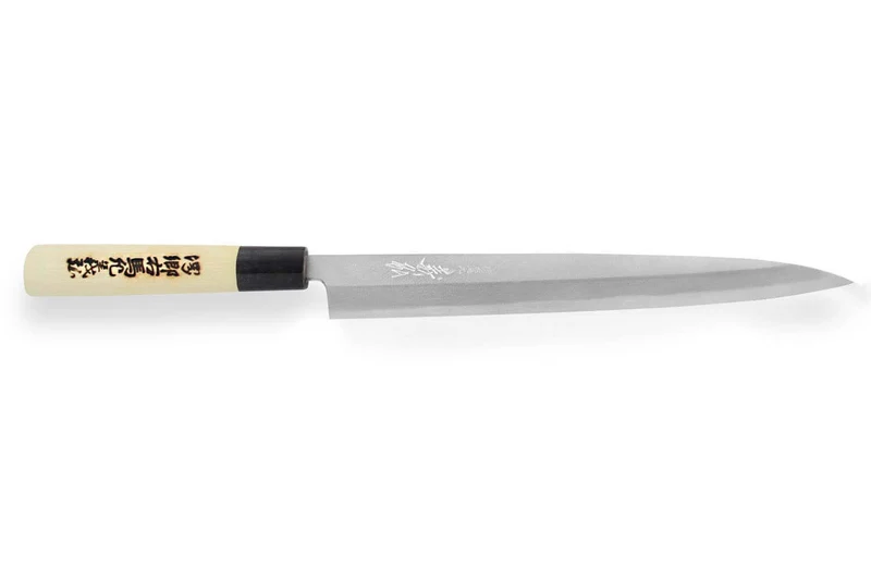Couteau yanagiba japonais artisanal Yoshihiro Jyosaku White 2 steel