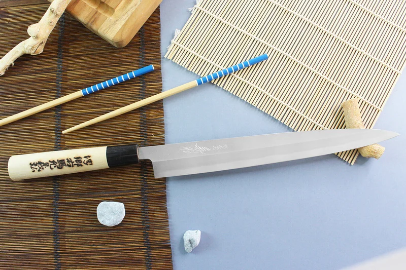 Couteau yanagiba japonais artisanal Yoshihiro Jyosaku White 2 steel