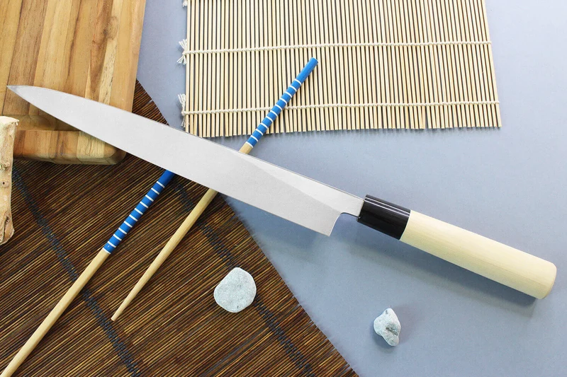 Couteau yanagiba japonais artisanal Yoshihiro Jyosaku White 2 steel