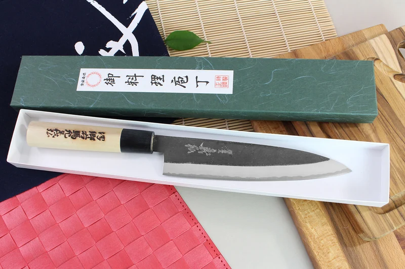 Couteau de chef japonais artisanal Yoshihiro Kogeta White 2 steel