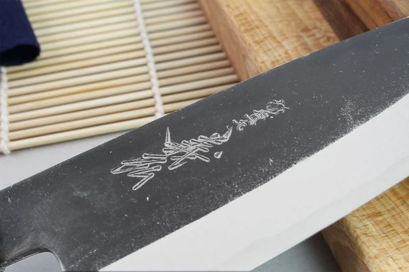 Couteau santoku japonais artisanal Yoshihiro Kogeta White 2 steel 18cm